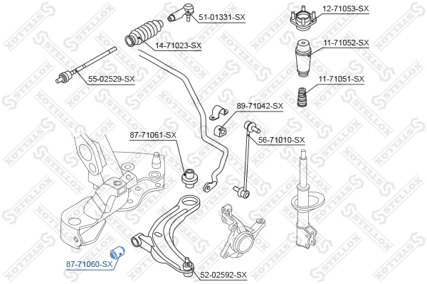 STELLOX 87-71060-SX - Сайлентблок