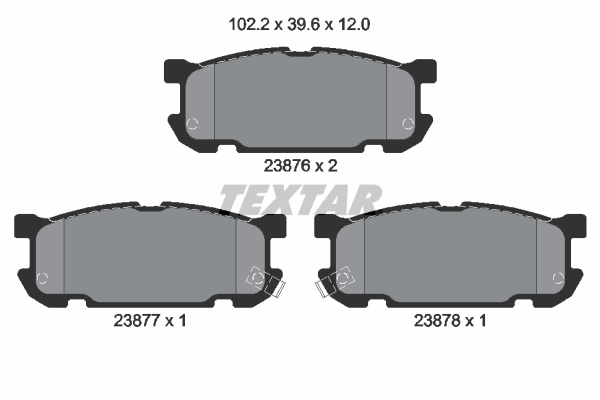 TEXTAR 2387601 - Тормозные колодки 