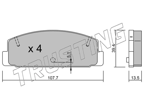 TRUSTING 311.0 - Тормозные колодки 