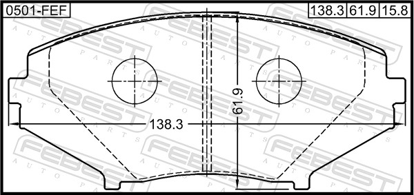 FEBEST 0501-FEF - Тормозные колодки 