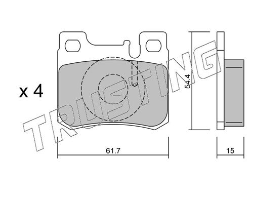 TRUSTING 582.0 - Тормозные колодки 