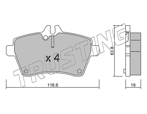 TRUSTING 662.0 - Тормозные колодки 