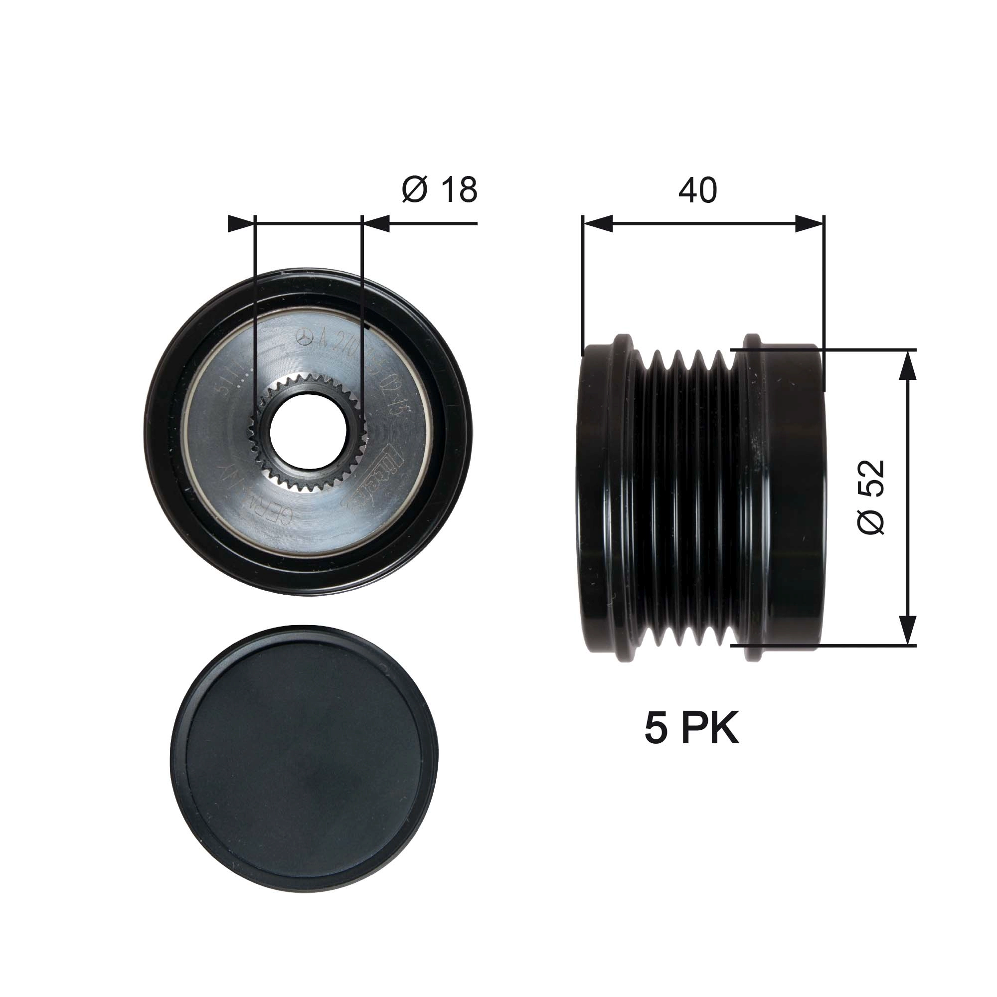 GATES OAP7209 - Шкив генератора