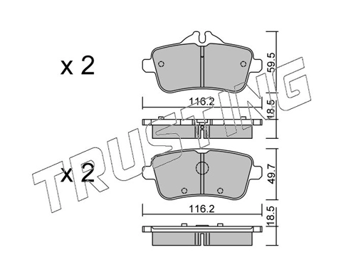 TRUSTING 984.0 - Тормозные колодки 