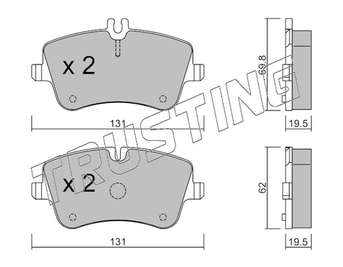 TRUSTING 351.0 - Тормозные колодки 