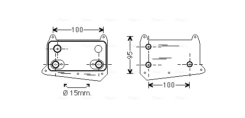 AVA QUALITY COOLING MS3495 - Масляный радиатор