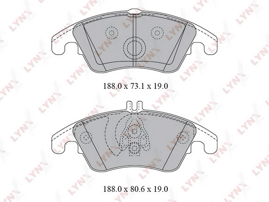 LYNXAUTO BD-5350 - Тормозные колодки 