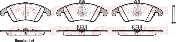 REMSA 1304.00 - Тормозные колодки 