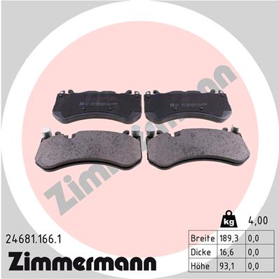 ZIMMERMANN 24681.166.1 - Тормозные колодки 