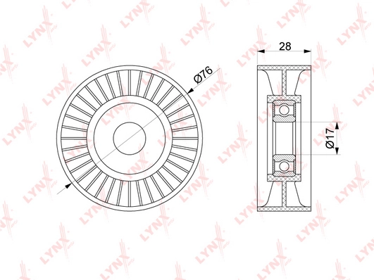 LYNXAUTO PB-5313 - Натяжной ролик
