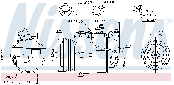 NISSENS 89200 - Компрессор кондиционера