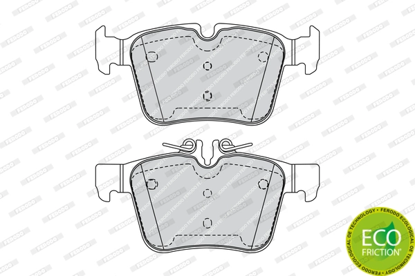 FERODO FDB4487 - Комплект тормозных колодок, дисковый тормоз PREMIER ECO FRICTION