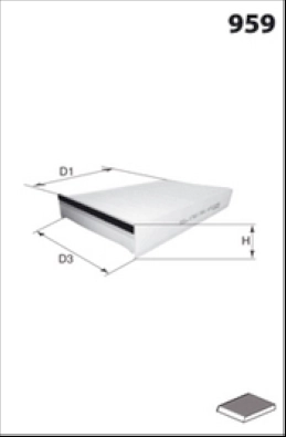MISFAT HB255 - Салонный фильтр