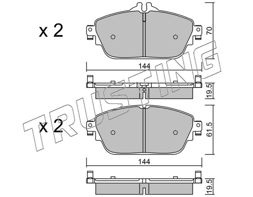 TRUSTING 1041.0 - Тормозные колодки 