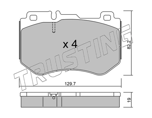 TRUSTING 1042.0 - Тормозные колодки 