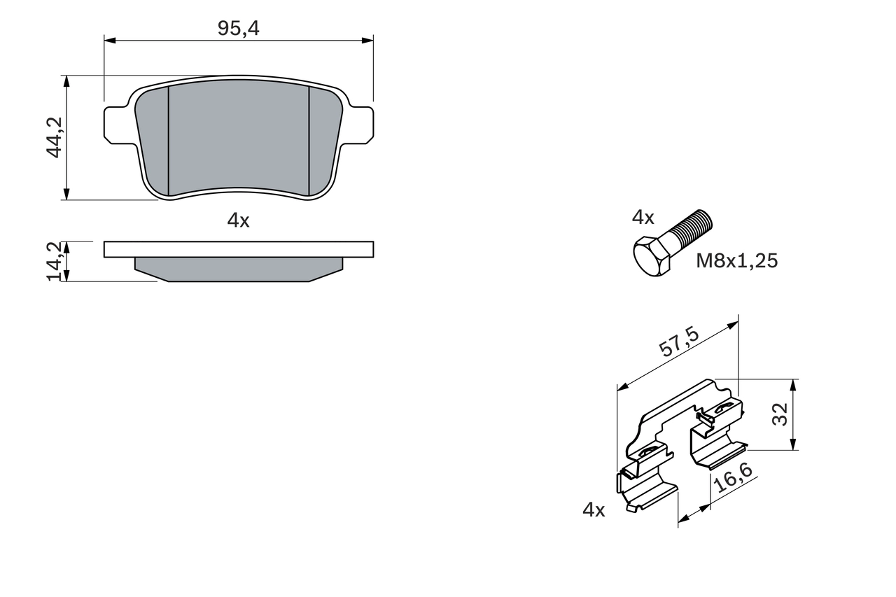 BOSCH 0 986 494 331 - Тормозные колодки 