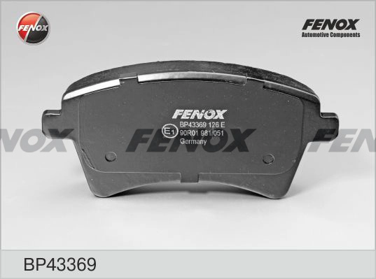 FENOX BP43369 - Тормозные колодки 