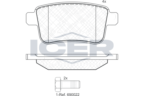 ICER 181855 - Тормозные колодки 