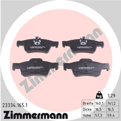 ZIMMERMANN 23334.165.1 - Тормозные колодки 