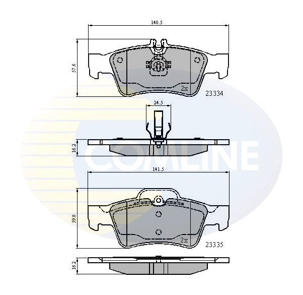 COMLINE CBP01118 - Комплект тормозных колодок, дисковый тормоз Comline