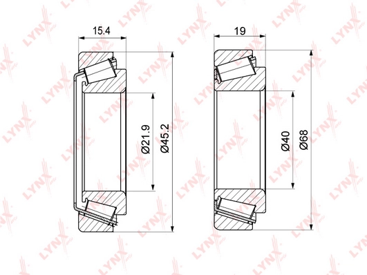LYNXAUTO WB-1283 - Ступичный подшипник