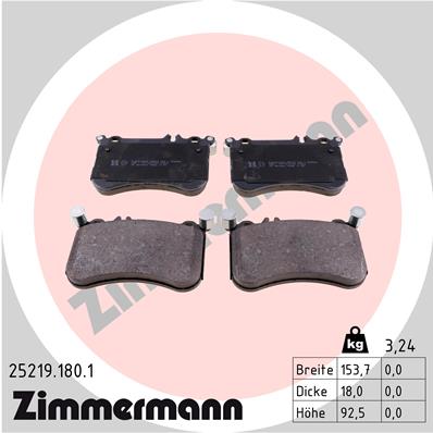 ZIMMERMANN 25219.180.1 - Тормозные колодки 