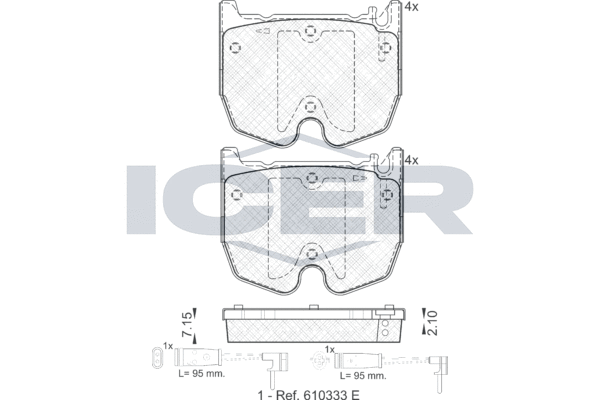 ICER 181591 - Тормозные колодки 