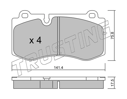 TRUSTING 685.0 - Тормозные колодки 