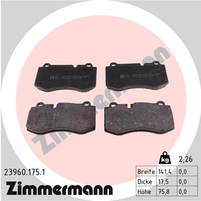 ZIMMERMANN 23960.175.1 - Тормозные колодки 