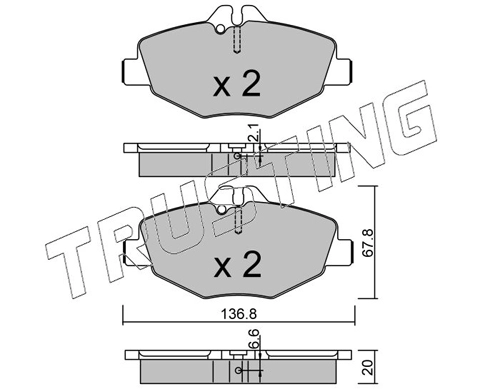 TRUSTING 578.0 - Тормозные колодки 
