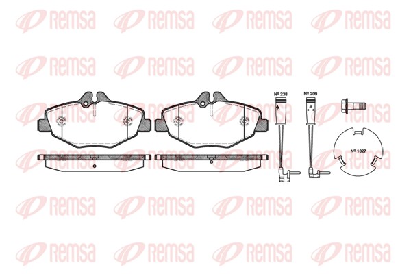 REMSA 0990.02 - Тормозные колодки 