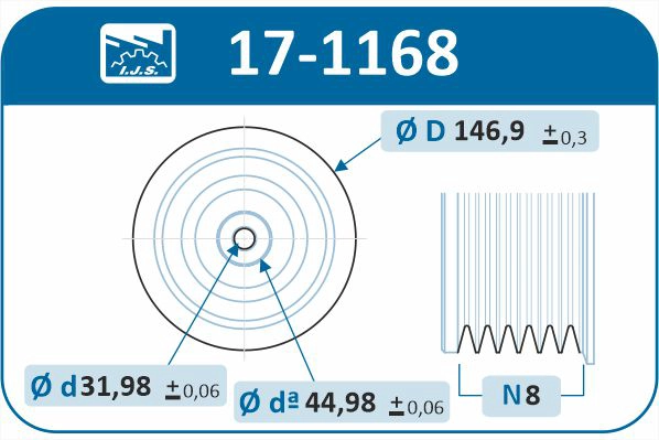 IJS GROUP 17-1168 - Шкив коленвала