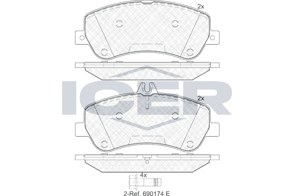 ICER 181917 - Тормозные колодки 