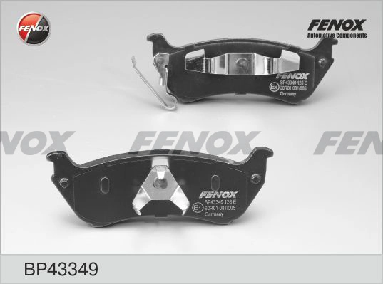 FENOX BP43349 - Тормозные колодки 