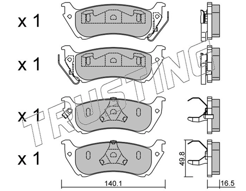 TRUSTING 586.0 - Тормозные колодки 