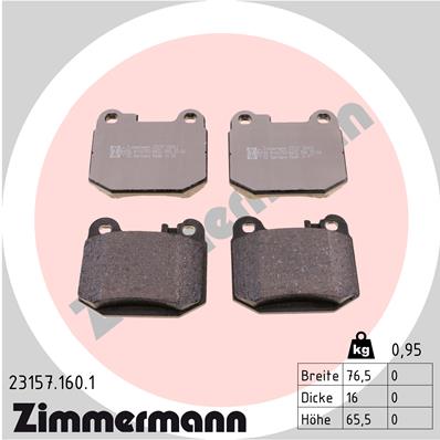 ZIMMERMANN 23157.160.1 - Тормозные колодки 
