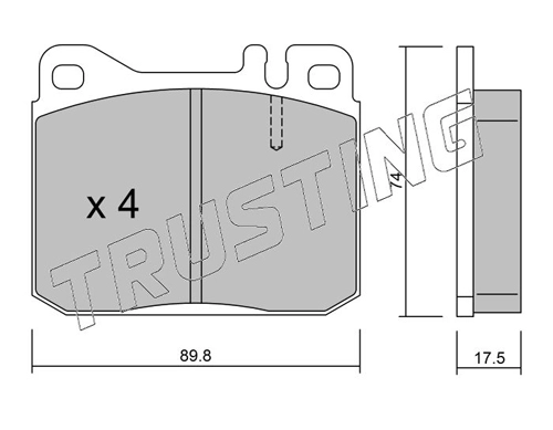 TRUSTING 013.1 - Тормозные колодки 