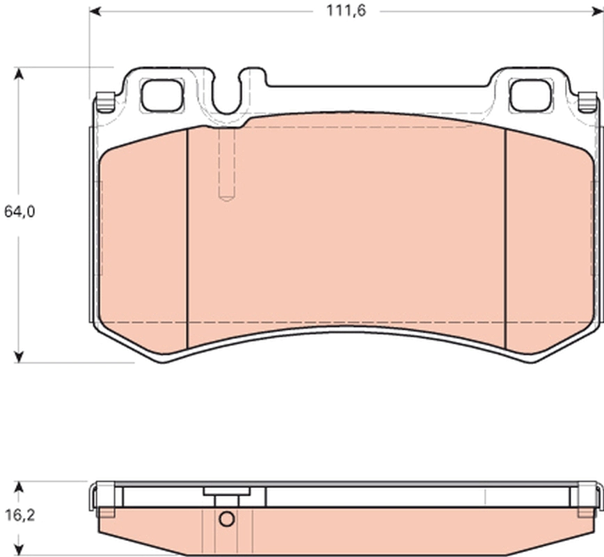 TRW GDB1735 - Тормозные колодки 