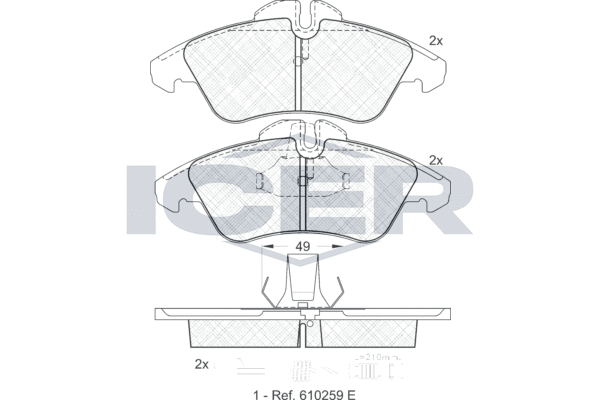 ICER 141104 - Тормозные колодки 