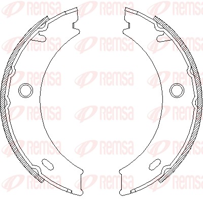REMSA 4714.01 - Колодки барабанные ручника
