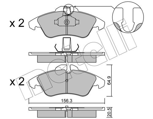 METELLI 22-0256-1 - Тормозные колодки 