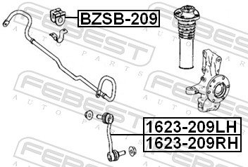 FEBEST 1623-209RH - Стойки стабилизатора