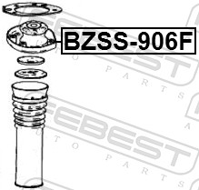 FEBEST BZSS-906F - Опора амортизатора