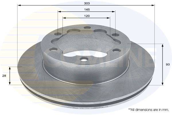 COMLINE ADC1645V - Тормозной диск Comline
