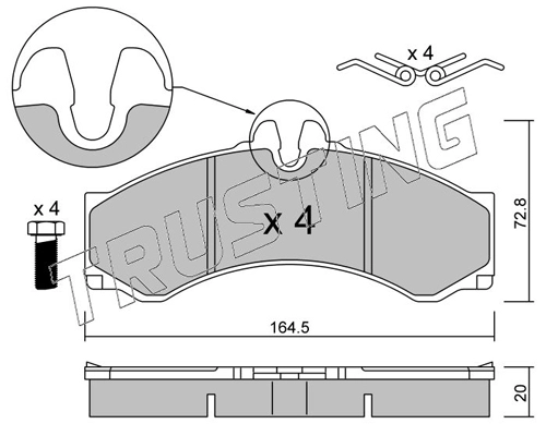 TRUSTING 271.1 - Тормозные колодки 