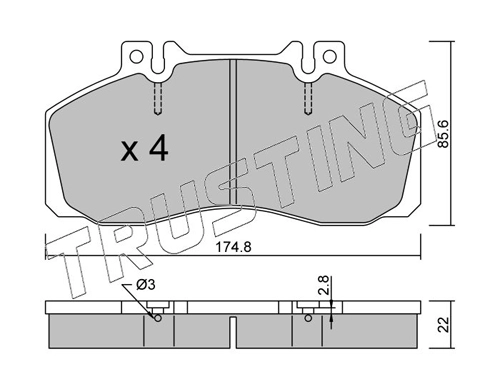 TRUSTING 276.0 - Тормозные колодки 
