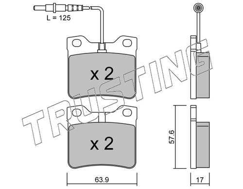 TRUSTING 199.0 - Тормозные колодки 