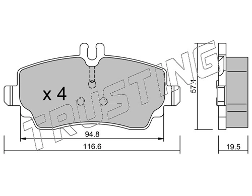 TRUSTING 319.1 - Тормозные колодки 