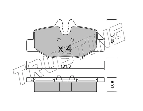 TRUSTING 592.0 - Тормозные колодки 