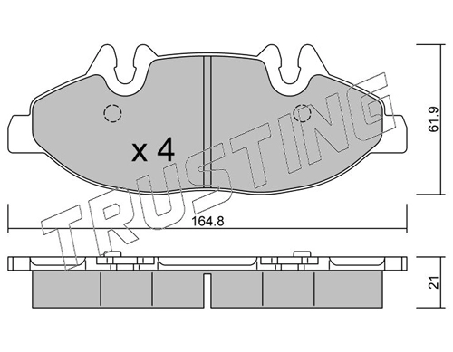 TRUSTING 591.0 - Тормозные колодки 